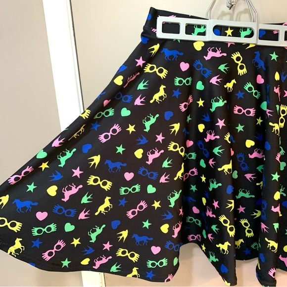 Luna Lovegood Skirt - fandom made skater twirl skirt stretchy costume cosplay - Picture 3 of 4